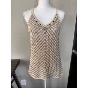 Villager Crochet Knit and Beaded Tank Top